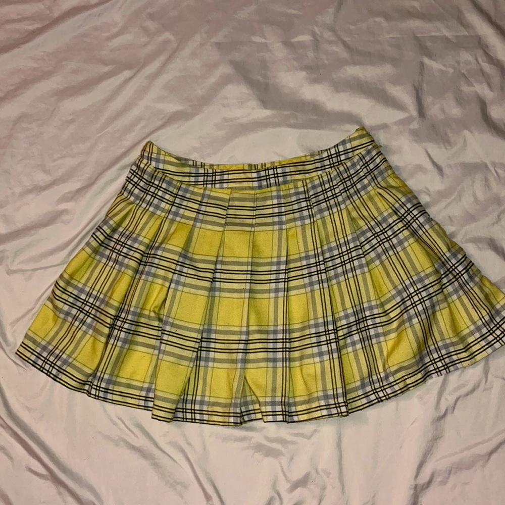 Yellow Plaid Skirt